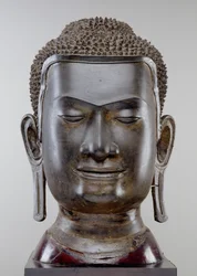 Buddha Head, Ayutthaya-kultur, U Thong-stil (bronse)