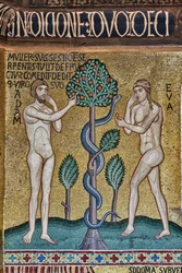 Palatinerkapellet (basilikaen), syklus av mosaikk i Det gamle testamente, syklus av skapelsen: "The Original Sin", XII århundre