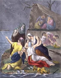 The Flood, fra en bibel trykt av Edward Gover