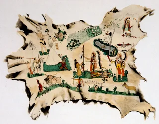 Indianermaleri på dyrehud, 1800-tallet