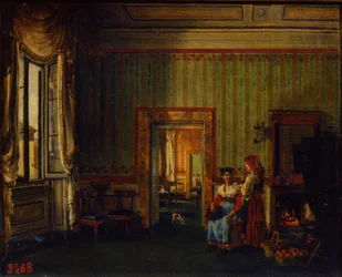 Interiør i huset til prins Alexander Golitsyn i Roma, 1830
