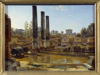 Serapis-tempelet i Pozzuoli. Maleri av Sylvester Feodosiyevich Shchedrin (Sylvestre Shchedrin) (1791-1830)