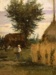 Barnyard, av Silvestro Lega
