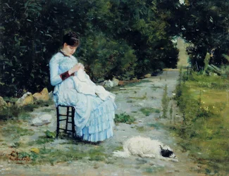 I hagen, ca. 1883 (olje på plate)