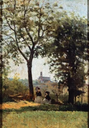 Monte alle Croci, av Silvestro Lega (1826-1895)