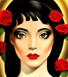 Rose Girl: Elegance in AI Transformation