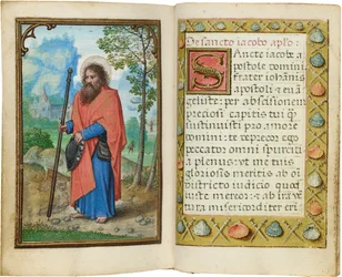 Folio fra en miniatyr Time Book, bruk av Roma, Brugge, 1530-35