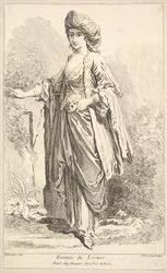 Woman of the Levant, fra Samling av forskjellige utenlandske figurer Oppfunnet av F. Bouc..., 1700-tallet.