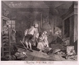 'Ekteskap a la mode, Plate V', 1745