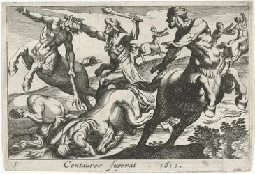Herkules kjemper mot kentaurene Centauros superat (tittel på objekt) Herculean Themes (serietittel)