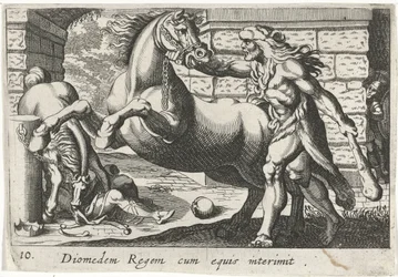 Hercules temt de paarden van Diomedes Kong Diomedes med hester (tittel på objekt) Herculische temaer (serietittel)