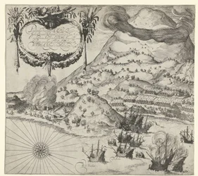 Hollenderne seirer over portugiserne på Tidore (bildet til venstre), 1605