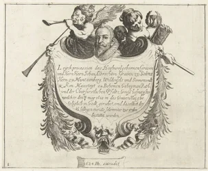 Tittelillustrasjon til begravelsesprosesjonen til Johann Albrecht, greve av Solms, 1623