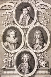 Edward VI, Henry og William, hertugene av Gloucester, og Henry, Prince of Wales, c1700.