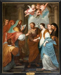 Sognekirke (Parochiekerk Sint-Eligius). Simon de Pape. 3 Jomfruens forlovelse. 17. århundre.