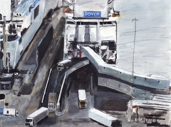 Dover, 2019 (akryl, akvarell, gouache og blekk på papir)