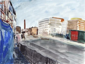 Garratt Lane, Wandsworth, 2019 (akvarell og gouache på papir)