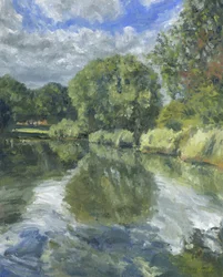 Dam nr. 16, 2023 (olje på panel)