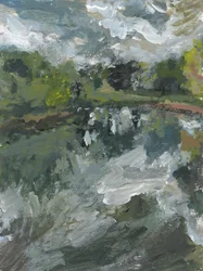 Dam nr. 2, 2023 (akryl på papir)