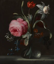 Blomster i en vase, ca. 1669.