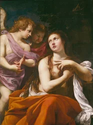 Maria Magdalena og to engler, 1621.
