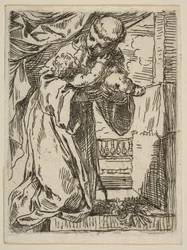 Den hellige Antonius av Padua holder Kristusbarnet, ca.1635-1636.