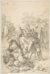 Saint Benedict som driver ut en demon, ca. 1637-1639.