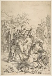 Saint Benedict som driver ut en demon, ca. 1637-1639.