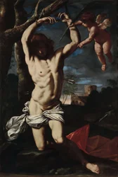 Sankt Sebastian og en engel