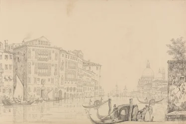 Album med 30 visninger i Tyrol og Italia: View on the Grand Canal 9. november 1840