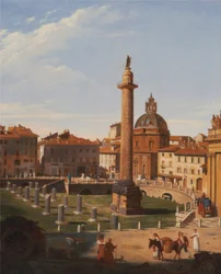 Utsikt over Trajans forum, Roma