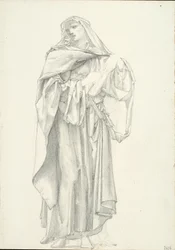 Drapert mannsfigur (skissebok #2614)