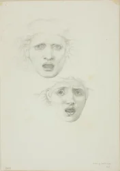 Leder for Medusa, to studier for Rondanini Medusa