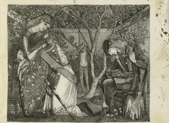 Ridderens farvel, 1858
