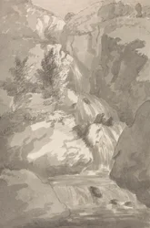 En del av Brind Gill i Ligburthwaite