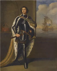 Portrett av keiser Peter I den store 1672-1725, 1690-tallet