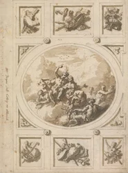 Design for et tak hos Addiscombe: Bacchus og Ariadne