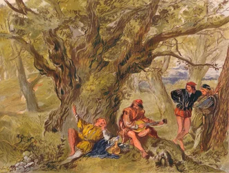 As You Like It: Act II, Scene V. Under the Greenwood Tree, sunget av Amiens, c1875