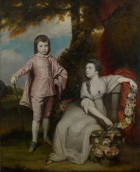 George Capel, Viscount Malden 1757-1839, og Lady Elizabeth Capel 1755-1834, 1768.