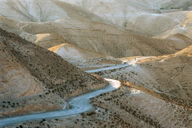 Israel, Judea: Scene av Judea-fjellene øst for Jerusalem, 2022 (bilde)