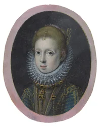 Portrett av en jente fra en adelsfamilie, ca. 1532–1625 (akvarell og kroppsfarge)
