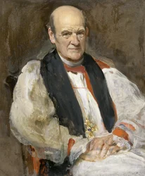 AG Edwards, erkebiskop av Wales (olje på lerret)