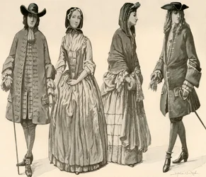 Klær under regjeringene til Charles II, James II, William og Mary 1682-1700, 1903, 1937.