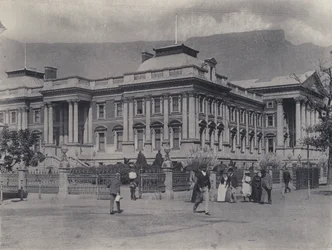 Houses of Parliament, Cape Town (s/hvitt bilde)