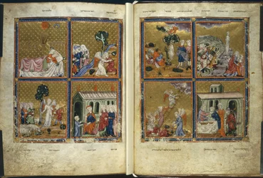 Legge til. 27210, f.4v-5 Scener fra Genesis, fra 