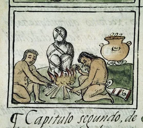 Kodeks for erobringen av Mexico: mumifisering av et lik