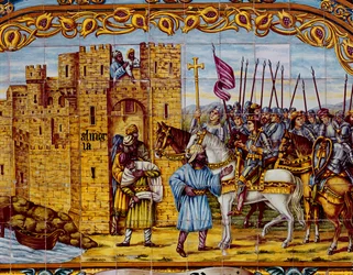 Erobringen av Almeria av de katolske kongene i 1488 (keramikk) (detalj av 400253)