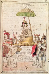 Illustrasjon av Huascar Inca fra «History and Royal Genealogy of the Inca Kings of Peru, their deeds, customs, costumes and manier of government», kjent som Codice Murua (vellum)