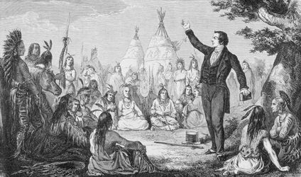 Joseph Smith, grunnlegger av Mormonkirken, Preaching to Indians, fra 