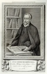 Portrett av den spanske humanisten og religiøse Juan Gines de Sepulveda (1490-1573)